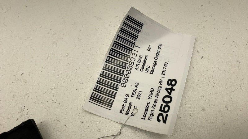 107782600D ⭕ 2017-2023 Tesla Model 3 Y Right Lower Knee Safety Airbag Module 1077826-00-D