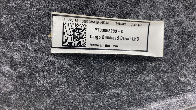 ⭕ 2022 Rivian EDV-700 Van Driver Cargo Bulkhead Trim Cover Left PT0005