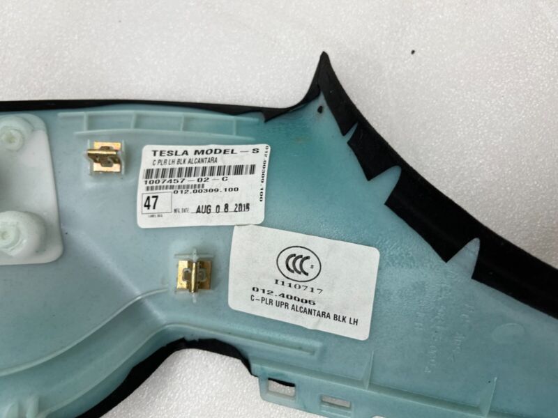 100745802C 2016-2020 Tesla Model S SET of Ceiling Headliner Sunvisor Upper A + B + C-Pillar