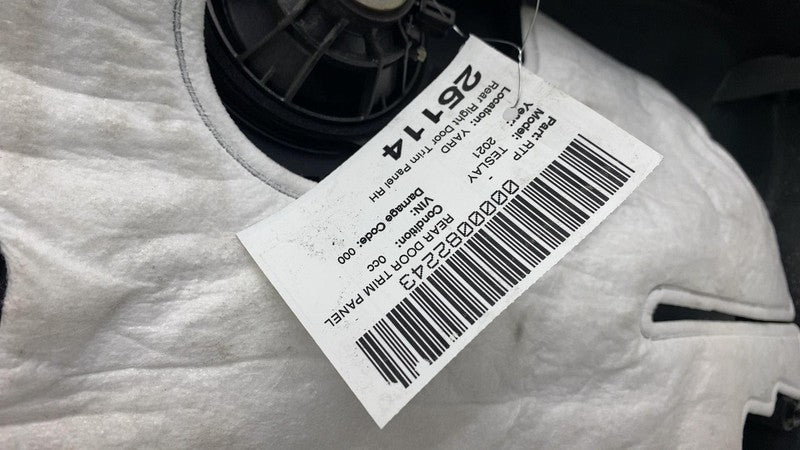 1497297-91-B ⭕ 20-24 Tesla Model Y Rear Right Door Panel Trim Card Cover Black 1497297-91-B