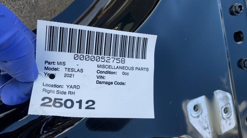 ⭕2021-2023 Tesla Model S Passenger B-Pillar Structural Cutout Right Bl