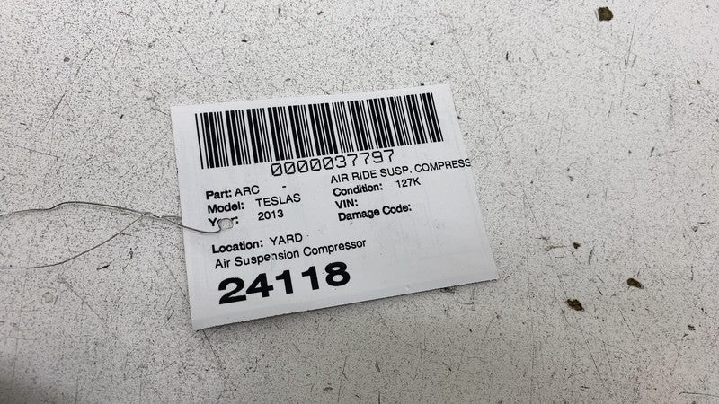 600640400B ⭕ 12-15 Tesla Model S MS Air Suspension Compressor Pump w/ Bracket 6006404-00-B