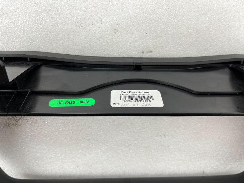 ⭕ 16-20 Model S X Speedometer Gauge Trim Instrument Cluster Bezel 1033
