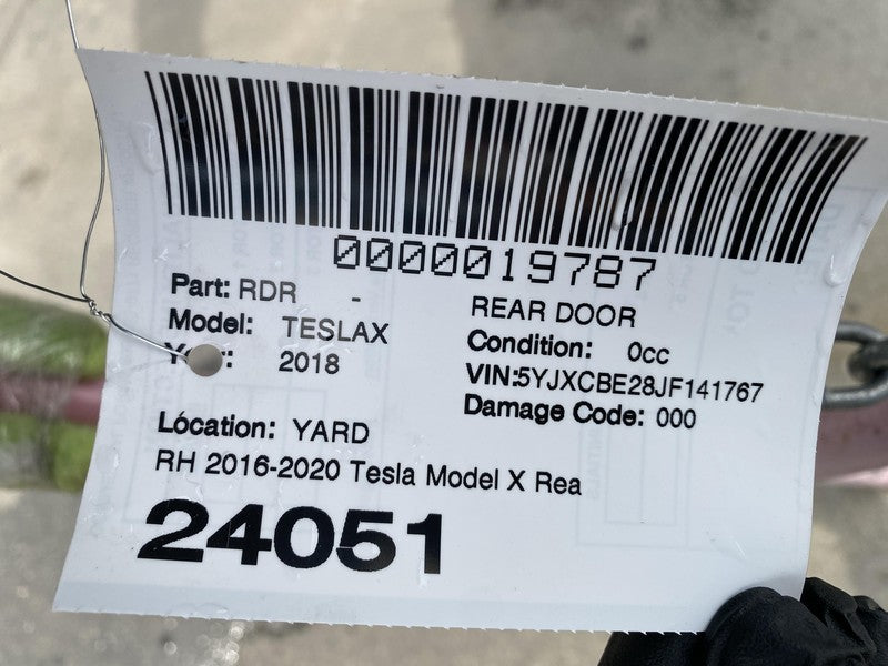 1028791-00-K ⭕ 2016-2023 Tesla Model X Rear Right Passenger Falcon Door Shell Panel Gray PMNG