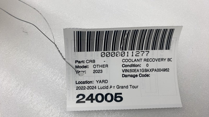 P11-M50310-01 ⭕ 2022-2024 Lucid Air Coolant Reservoir Tank Bottle Cabin Assembly P11-M50310-01