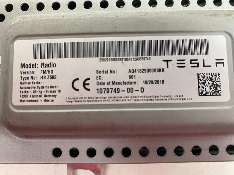 107974900D ⭕2017-2023 Model 3 Harman Becker HBZ502 Radio FM/HD Receiver Module 1079749-00-D