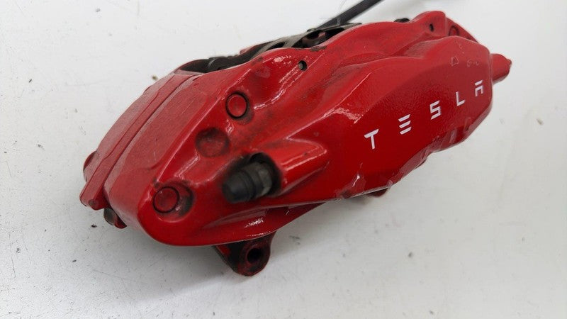 ⭕ 2012-2020 Tesla Model S Front Driver Side Caliper Red w/ Brake Hose 