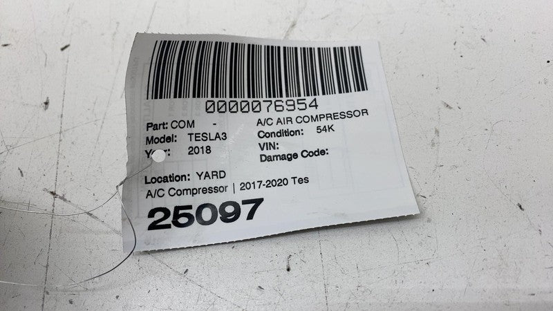 ⭕ 17-20 Tesla Model 3 M3 Air Conditioner A/C Compressor w/ Mount Brack