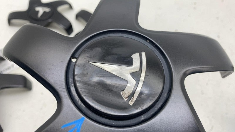 1044234B ⭕ 2017-2022 Tesla Model 3 Wheel Center Machined Hub Cap Cover Black x4 1044234-B