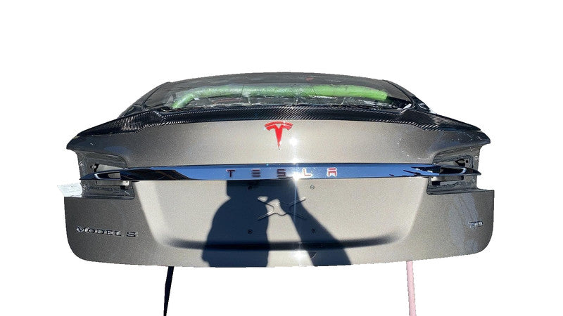 6005898-00-F ⭕ 12-15 Model S MS Liftgate Trunk Lid Tailgate Hatch Shell Brown - PPTI w/ Glass