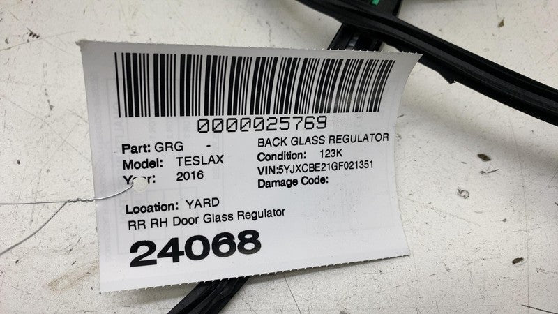 102882100B ⭕ 2016-2020 Tesla Model X Rear Right Door Window Regulator & Motor 1028821-00-B