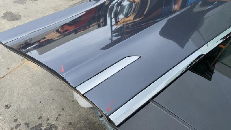 1028791-00-K ⭕16-23 Tesla Model X Rear Passenger Side Falcon Door Shell Panel Right Gray PMNG