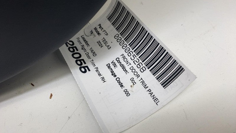 ⭕24-25 Tesla Model 3 Front Passenger Highland Door Panel Trim Right RH (Cloth)