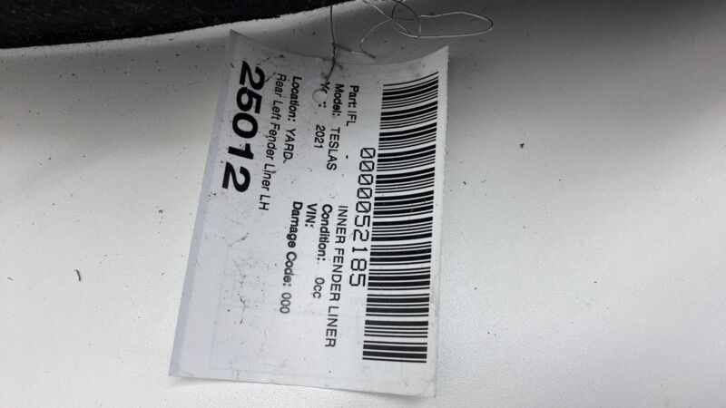 2021-2024 Tesla Model S Rear Driver Side Wheel Arch Liner Splash Shield Left LH
