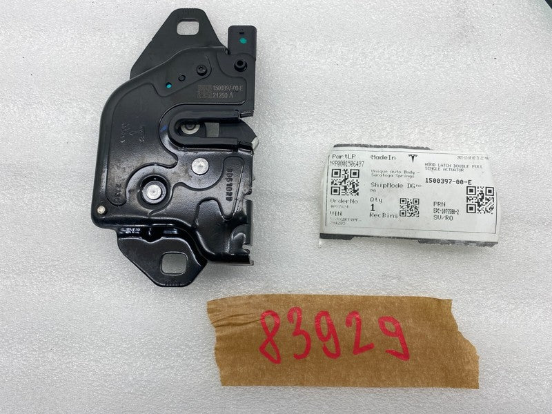 150039700E ⭕ 21-23 Tesla Model 3 Front Hood Latch Double Pull Single Actuator 1500397-00-E