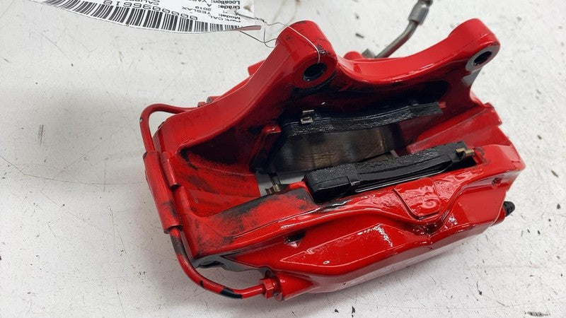 ⭕ 2016-2020 Tesla Model X Front Caliper w/ Brake Hose Line Left Red 10