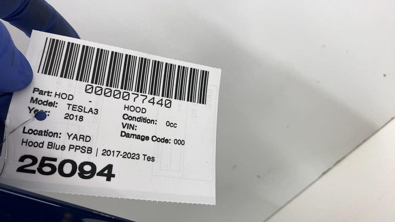 ⭕ 2017-2023 Tesla Model 3 M3 Front Hood Bonnet Shell Panel Cover OEM Blue - PPSB