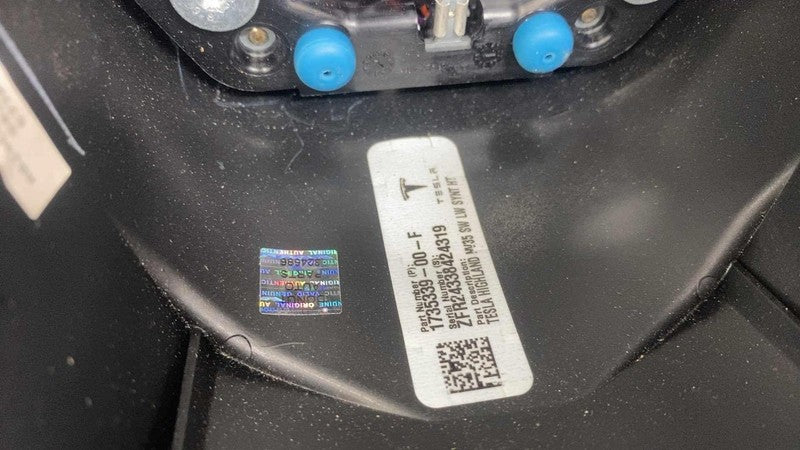 ⭕ 2024 2025 Tesla Model 3 Steering Wheel Leather Black Heated Assy 173