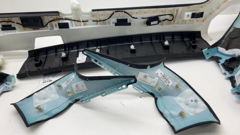 1039464-02-C 2016-2020 Tesla Model S SET of Ceiling Headliner Sunvisor Upper A + B + C-Pillar