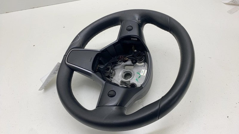 110532400E ⭕ 2017-2020 Tesla Model 3 M3 Steering Wheel Leather Black Assembly 1105324-00-E