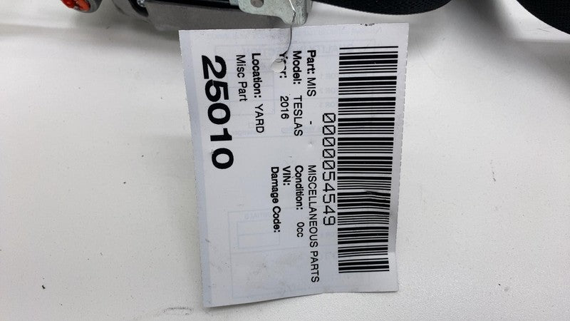 1048259 03 A 2012-2020 Tesla Model S Front Passenger Side 1st Row Seat Belt & Retractor Right