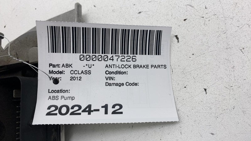 2012 Mercedes-Benz C-Class C250 C300 ABS Anti-Lock Brake Pump Module A