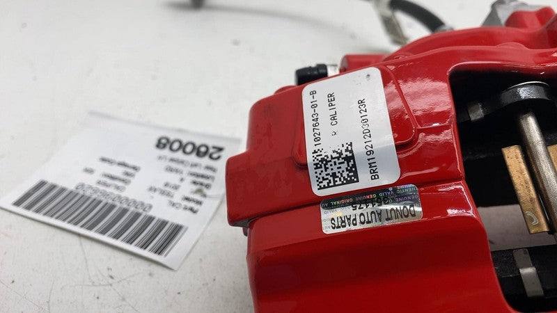 ⭕ 2016-2020 Tesla Model X Rear Caliper w/ Brake Hose Line Left Red 102