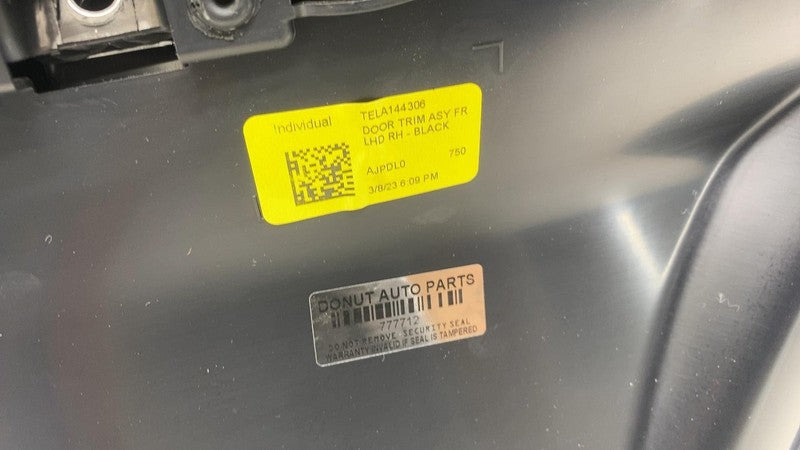 1593863-00-A ⭕ 2021-2023 Tesla Model 3 Front Interior Door Panel Trim Card Right 1593863-00-A