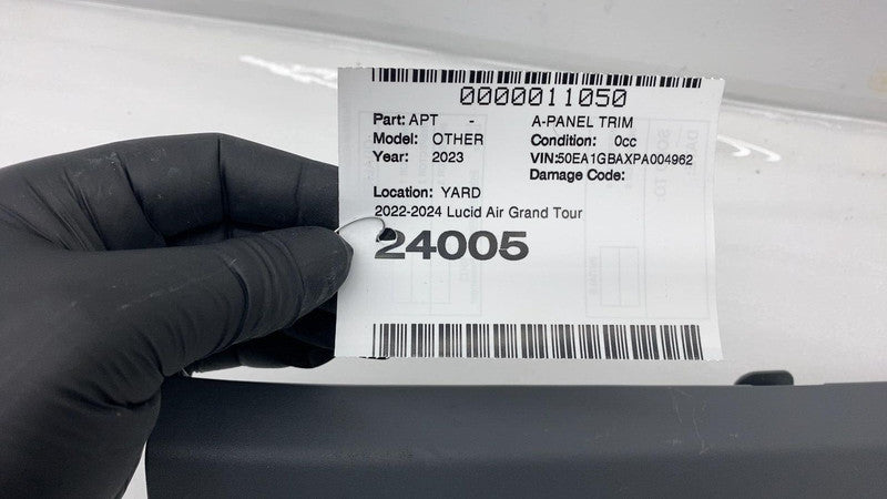 P11-NG11BR-00 ⭕ 2022-2024 Lucid Air Grand Touring Lower Left Side A-Pillar Trim P11-NG11BR-00