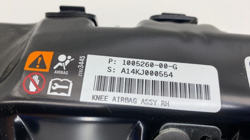 100526000G 2012-2015 Tesla Model S Front Passenger Side Lower Knee Airbag Right RH Assembly