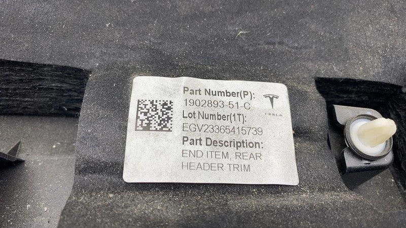 2024-2025 Tesla Cybertruck Rear Headliner Trim Panel Cover Alcantara 1