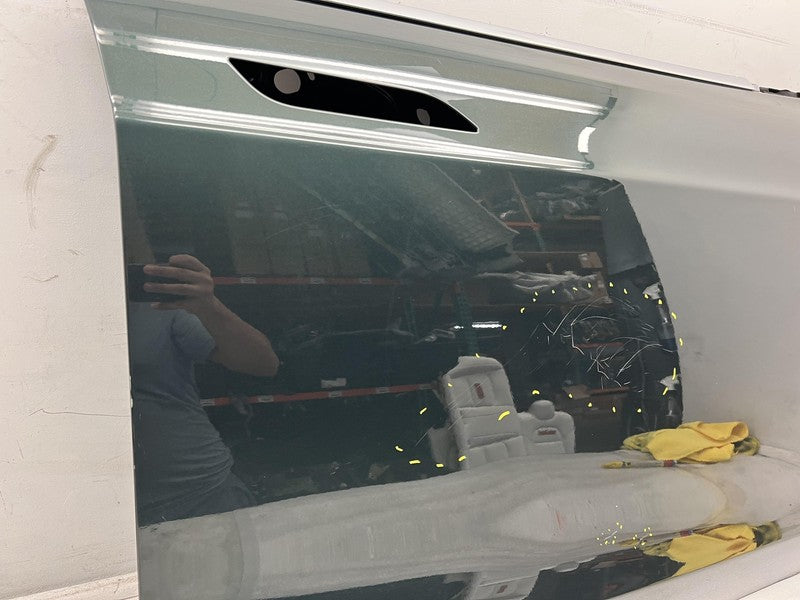 ⭕ 12-15 Tesla Model S Front Passenger Side Door Shell Panel Right Gree