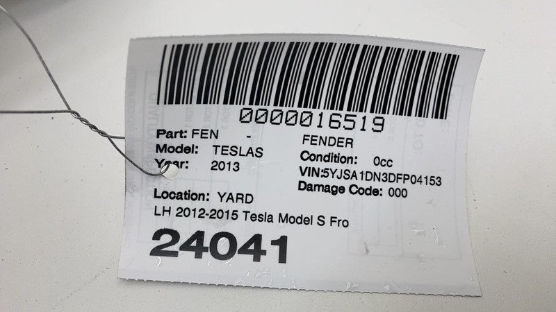 ⭕ 12-20 Tesla Model S Front Driver Side Fender Shell Panel Left LH Green - PMSG