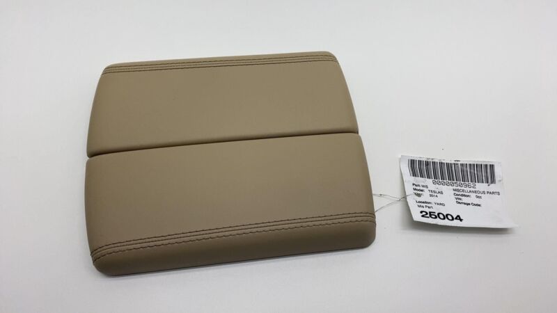 102423910B 2012-2015 Tesla Model S MS PAIR Left & Right Center Console Armrest Pad Tan Assy