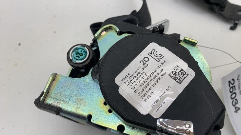 ⭕ 17-23 Tesla Model 3 M3 Rear Right 2nd Row Seat Belt & Retractor 1081