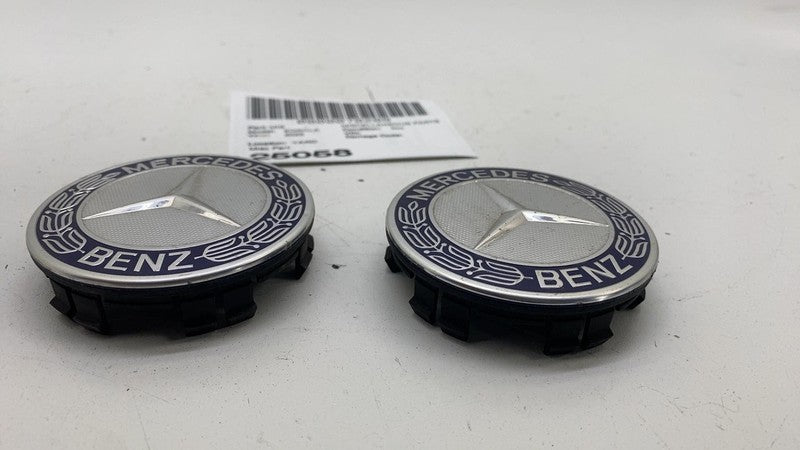 ⭕ 2022 Mercedes-Benz EQS Set of 2 Center Cap Wheel Logo Blue A17140001