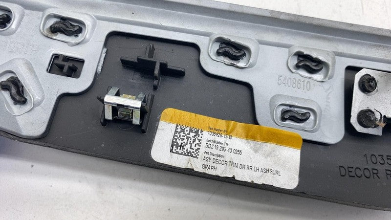 ⭕ 2016-2020 Tesla Model X Rear Left Door Decor Trim Ash Burl Graph 103