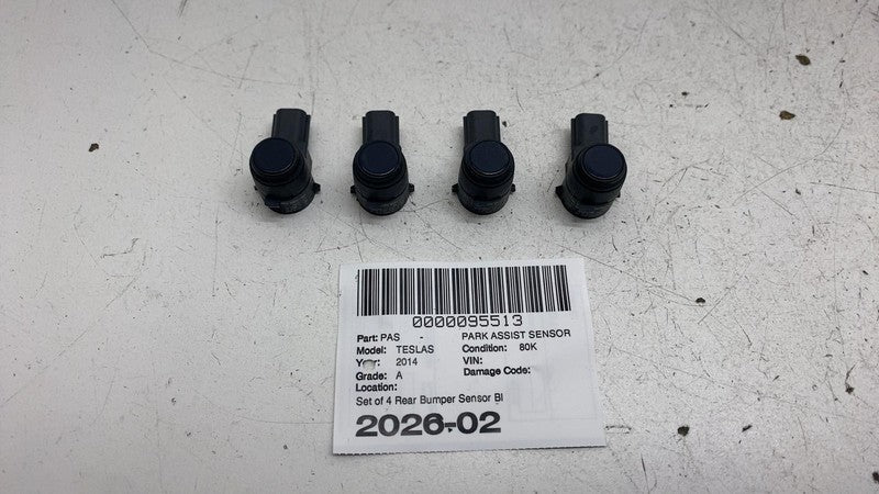 ⭕ 12-15 Model S SET of 4 Rear Bumper Park Assist Sensor Blue PMMB 1014