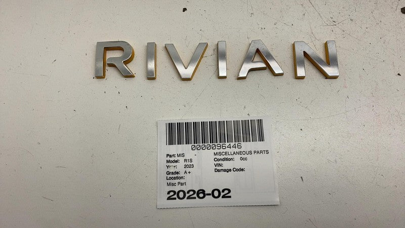 ⭕ 2023-2025 Rivian R1S Tailgate NamePlate Emblem Trim Badge Applique L