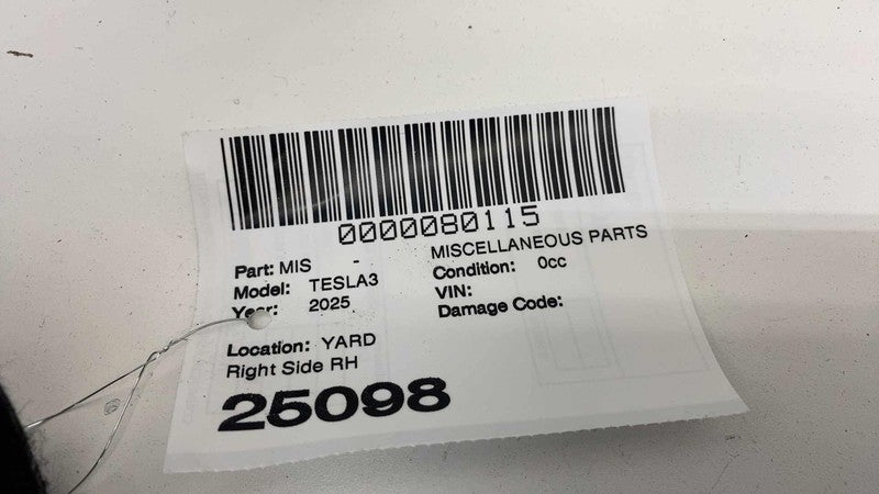 ⭕ 2024-2025 Tesla Model 3 Rear Passenger Side Trunk Boot Trim Carpet C