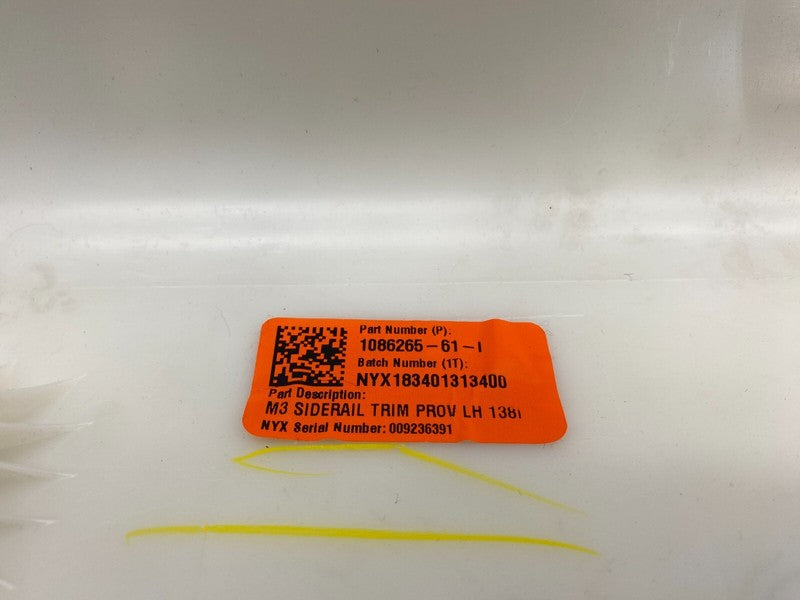 108626561I ⭕ 17-23 Model 3 Rear Left C-Pillar Upper Side Rail Trim Panel Cover 1086265-61-I
