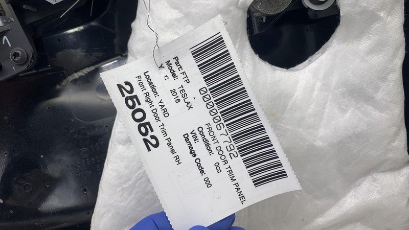 1035778-00-A ⭕ 16-20 Model X Front Passenger Side Interior Door Panel Trim Card Cover Right