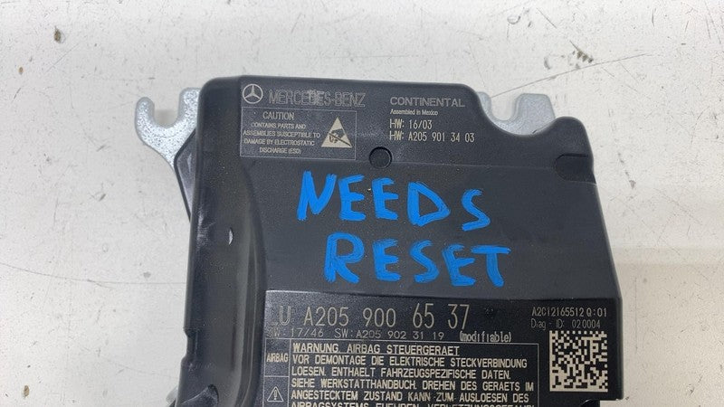 A 205 900 65 37 ⭕ 19-22 Mercedes GLC300 GLC43 C300 C43 Airb@g Control Module Unit A2059006537
