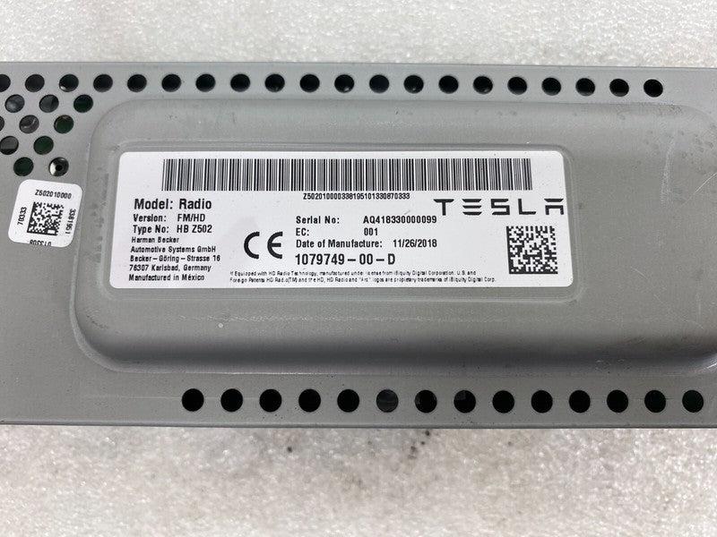 107974900D ⭕ 2017-2023 Model 3 Harman Becker FM/HD Audio Radio Receiver Module 1079749-00-D