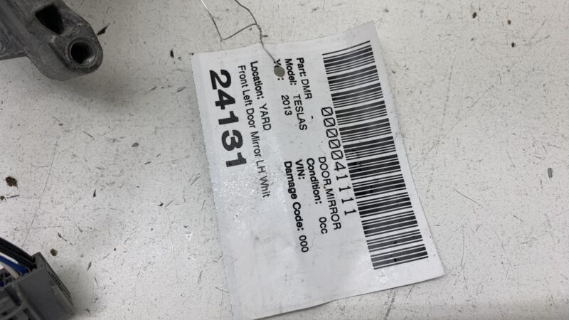 6005864-00-F ⭕12-15 Tesla Model S Left Exterior Rear View Door Mirror White PPSW 6005864-00-F
