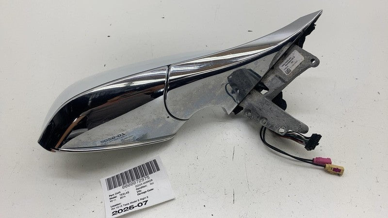 ⭕ 12-15 Model S MS Right Exterior Rear View Door Mirror White PPSW 600