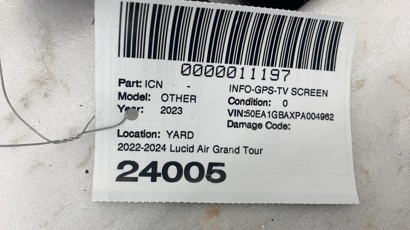⭕ 2022-2024 Lucid Air Grand Touring Center Screen Display (PARTS) P11-