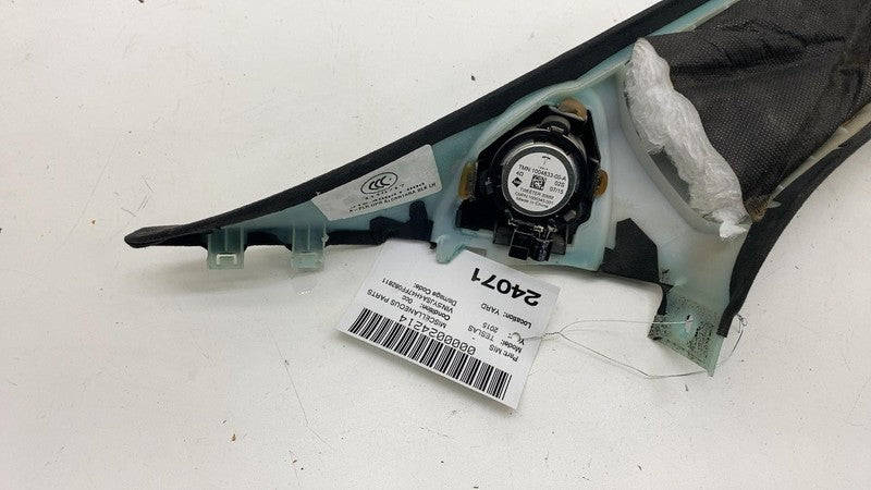 ⭕ 12-15 Model S Front Left A-Pillar Upper Trim Cover LH w/ Speaker 100