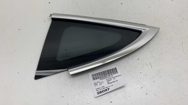 1080703-00 ⭕ 2017-2020 Tesla Model 3 Rear Left Quarter Fixed Window Glass LH OEM 1080703-00