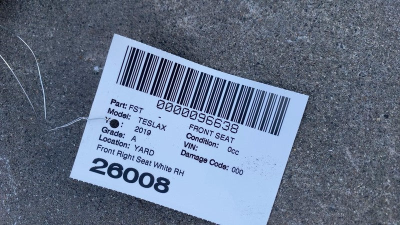 ⭕ 2016-2020 Tesla Model X Front Passenger Side 1st Row Seat w/ Track R